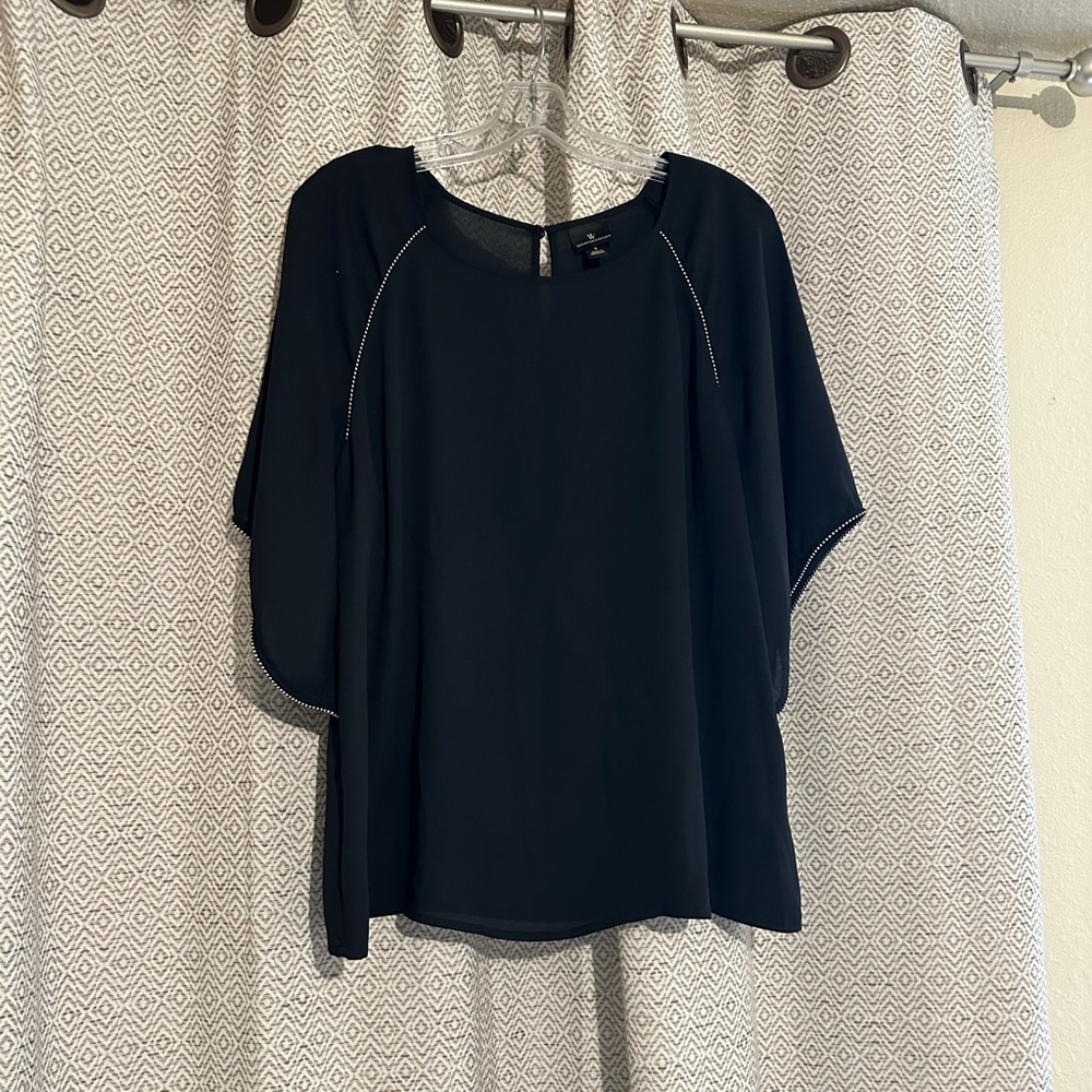 Worthington Black Flowy Blouse
